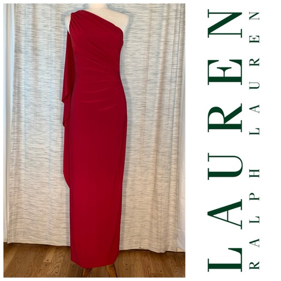 Lauren Ralph Lauren Dresses & Skirts - Lauren by Ralph Lauren Red One-Shoulder Dress